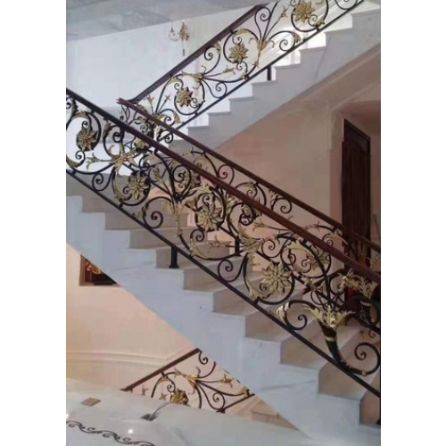 Wrought iron indoor handrail
