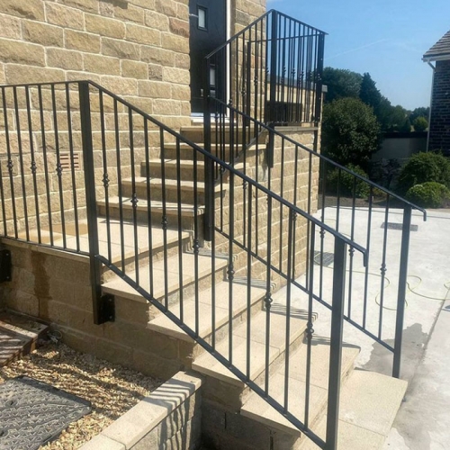 Outdoor rustproof customized wrought iron handrail custom ironwork