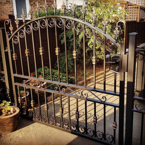 Single wrought iron gate
