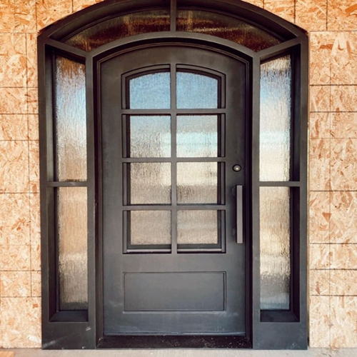 Entry wrought iron single door