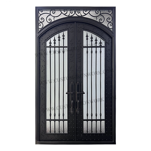 Iron art entrance door design