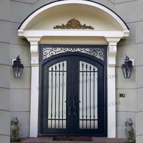 Iron art entrance door design