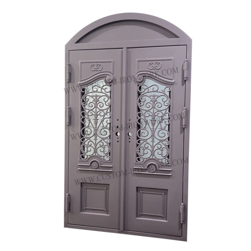 Metal welded entry arch door classical design