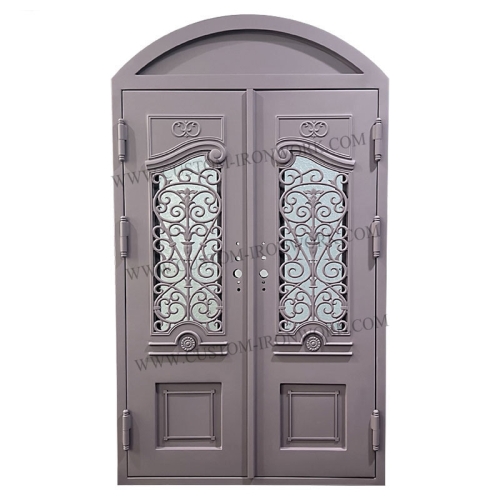 Metal welded entry arch door classical design