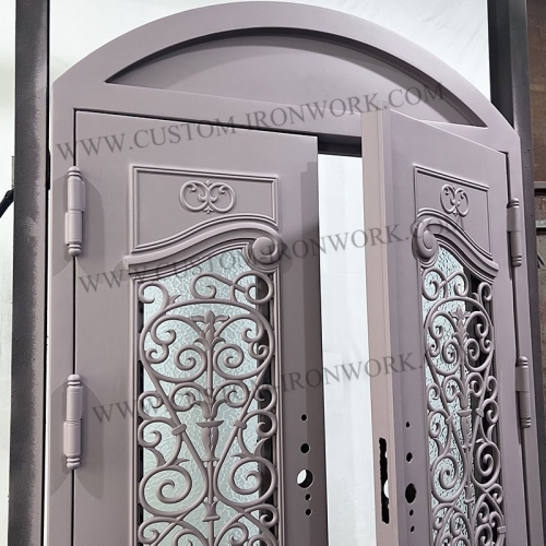 Metal welded entry arch door classical design