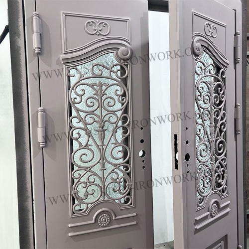 Metal welded entry arch door classical design