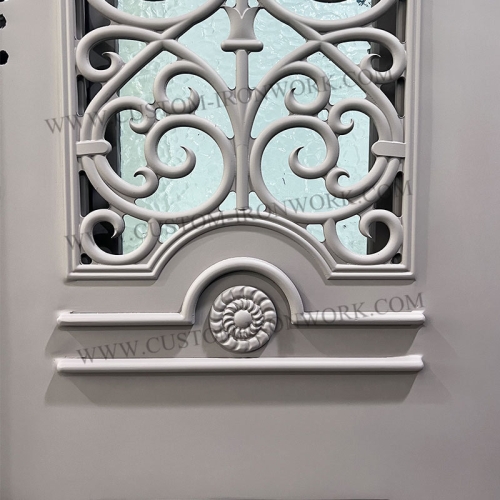 Metal welded entry arch door classical design