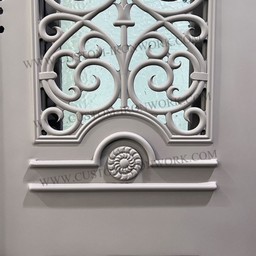 Metal welded entry arch door classical design