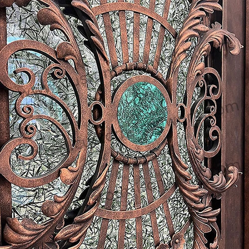 Excellent design wrought iron entry single door