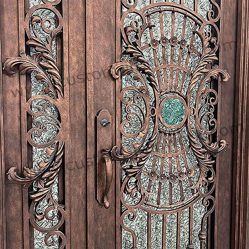 Excellent design wrought iron entry single door