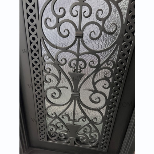Traditional craftwork hand forged iron single door