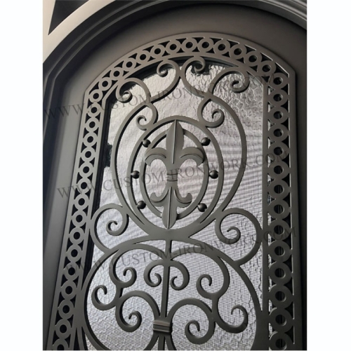Traditional craftwork hand forged iron single door