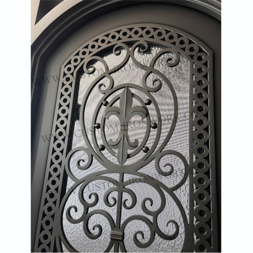 Traditional craftwork hand forged iron single door