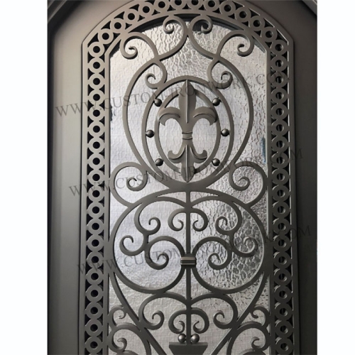 Traditional craftwork hand forged iron single door