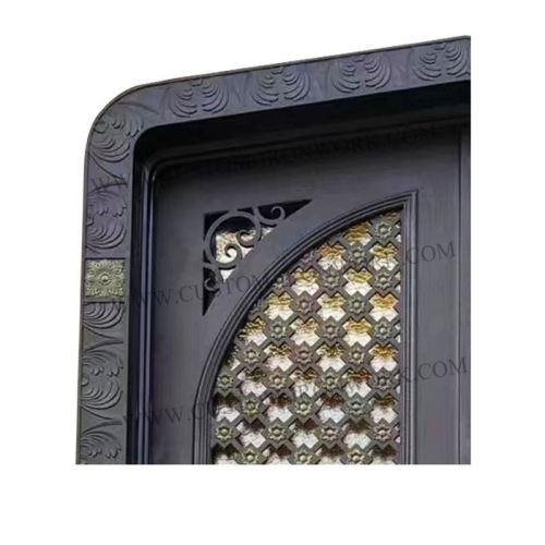 Entry wrought iron door custom style available
