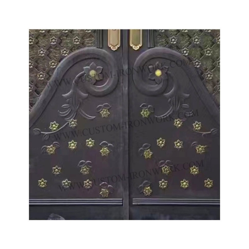 Entry wrought iron door custom style available