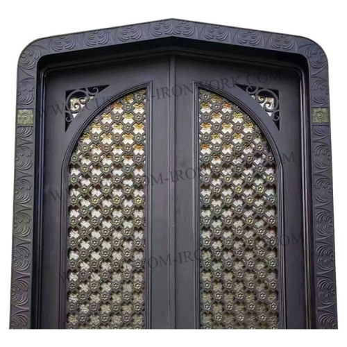 Entry wrought iron door custom style available