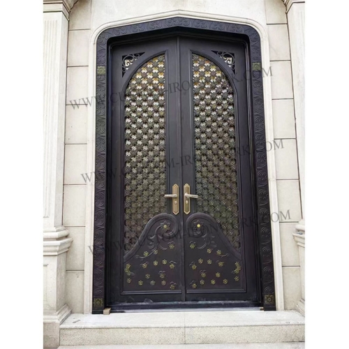 Entry wrought iron door custom style available