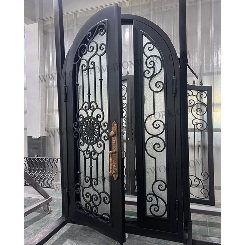 European style custom wrought iron door