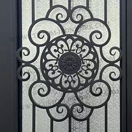 European style custom wrought iron door
