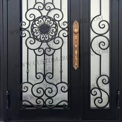 European style custom wrought iron door