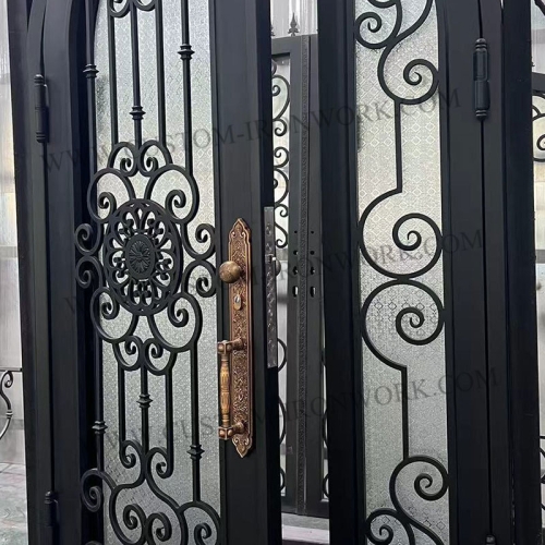 European style custom wrought iron door