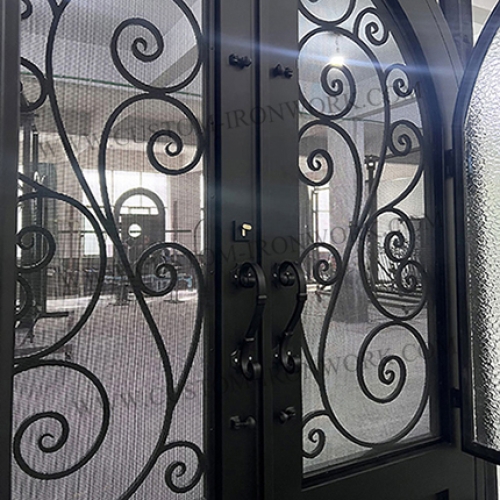 Superior quality custom wrought iron villa front door