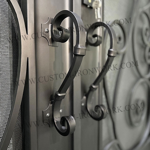 Superior quality custom wrought iron villa front door