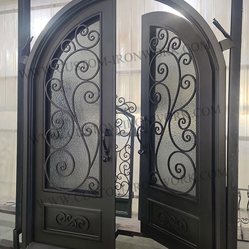 Superior quality custom wrought iron villa front door