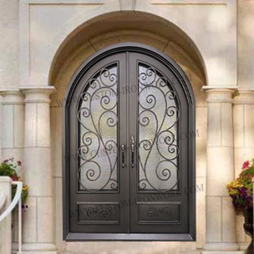 Superior quality custom wrought iron villa front door