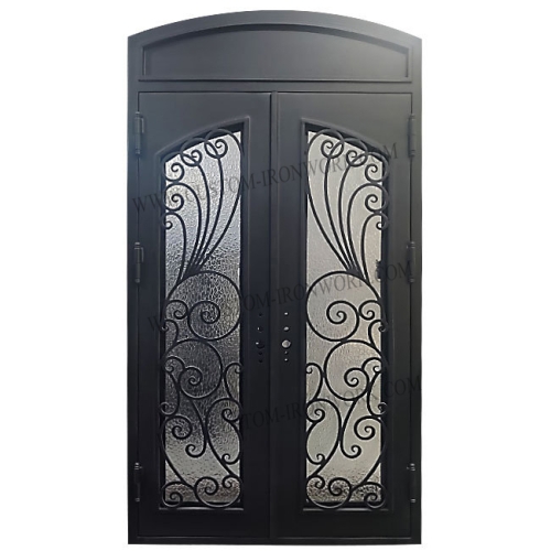 Custom wrought iron security door heavy material