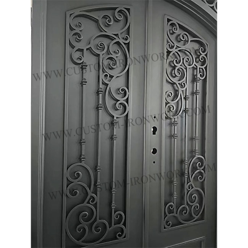 Heavy materials galvanized hand forged iron sealed door