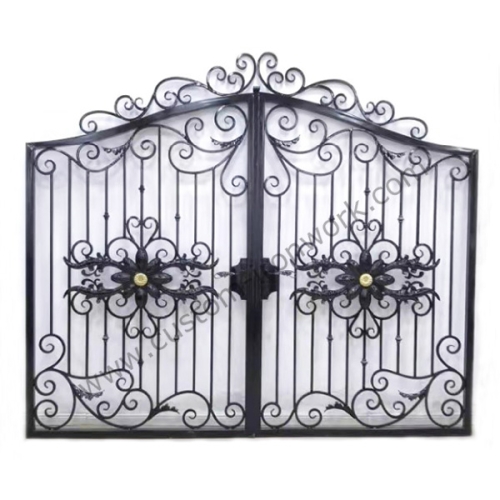 Classical handmade forged iron house gate