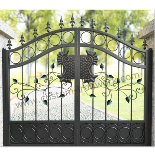 Traditional hand forged iron passway gate