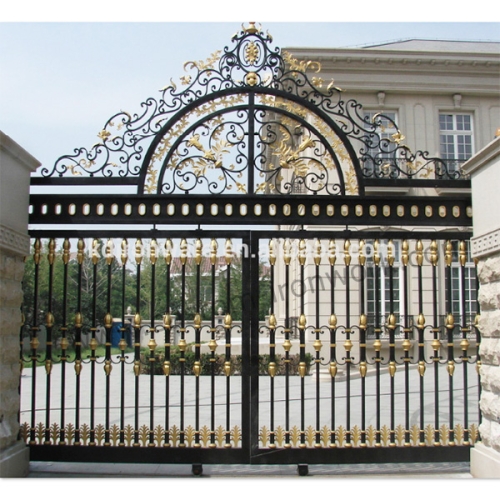 Gorgeous wrought iron automatic swing gate
