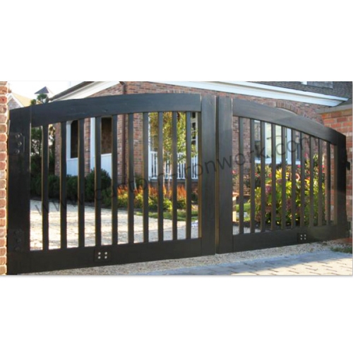 Simple design forged iron electric swing gate
