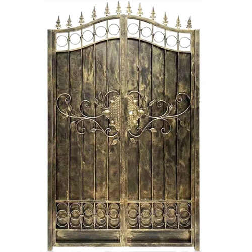 Antique wrought iron sealed gate custom design