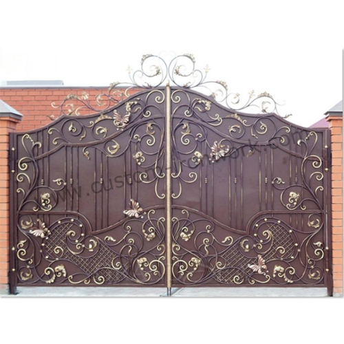 Beautiful custom design wrought iron sealed gate for villa