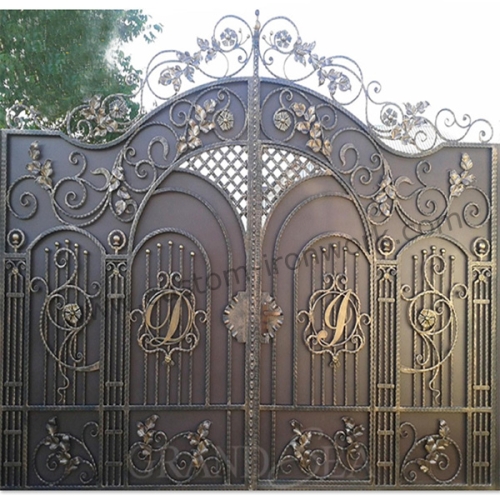 Beautiful decorations and rustproof wrought iron sealed gate