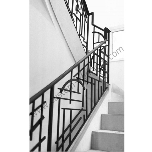 Morden style antirust metal staircase railing  for interior house