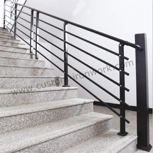 Rustproof metal staircase handrail custom modern style