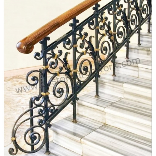 Fantastic metalwork wrought iron stair handrail design