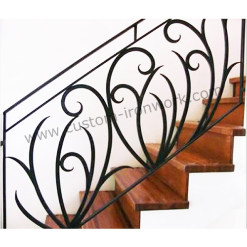 All kind of custom designs wrought iron interior stair railing