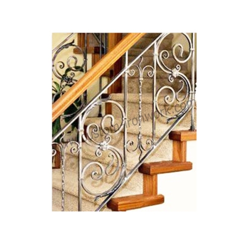 All kind of custom designs wrought iron interior stair railing