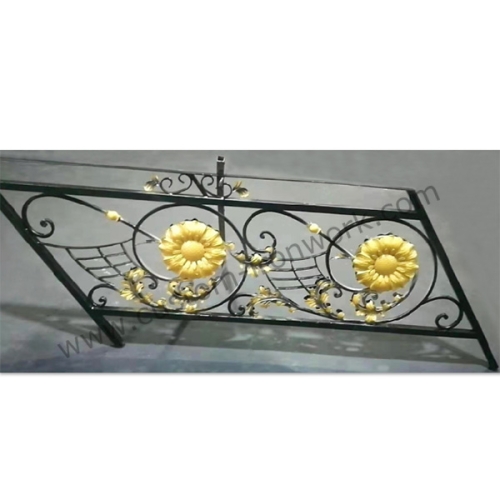 Hot dip galvanized wrought iron custom stair handrail