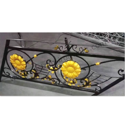 Hot dip galvanized wrought iron custom stair handrail