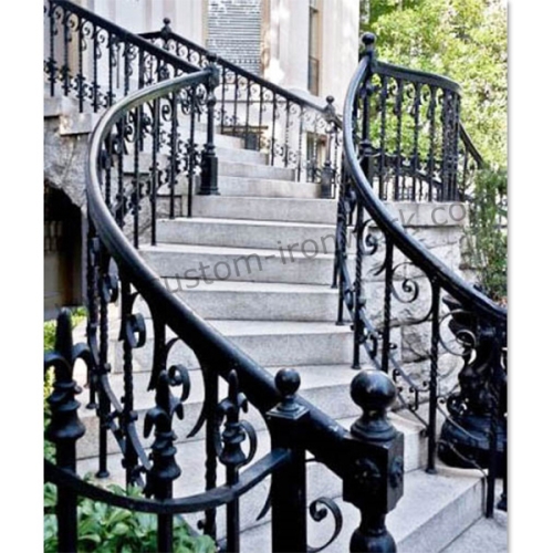 Retro style rustproof metal outdoor staircase handrail custom design
