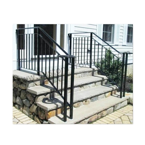 Modren simple design outdoor custom steel stair handrail