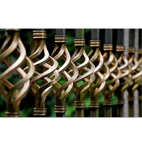 Custom wrought iron fence decoration and security