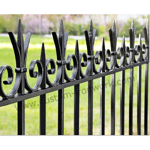 Hot dip galvanized rustproof wrought iron garden fence